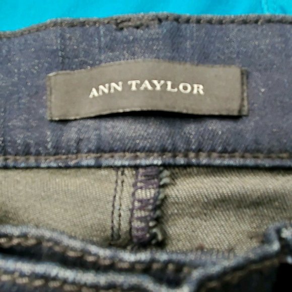 Ann Taylor High Rise Super Skinny Modern Fit Dark - Picture 2 of 9